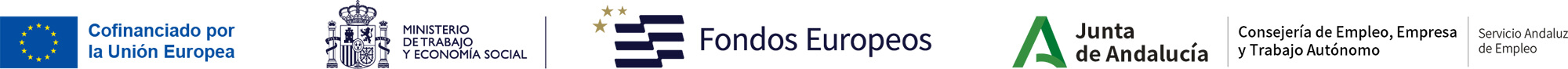 Logotipos de las entidades que subvencionan los Proyectos Integrales para la Inserción Laboral (Programa T-Acompañamos)